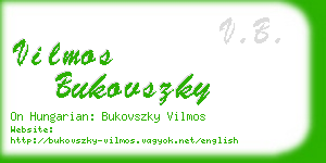 vilmos bukovszky business card